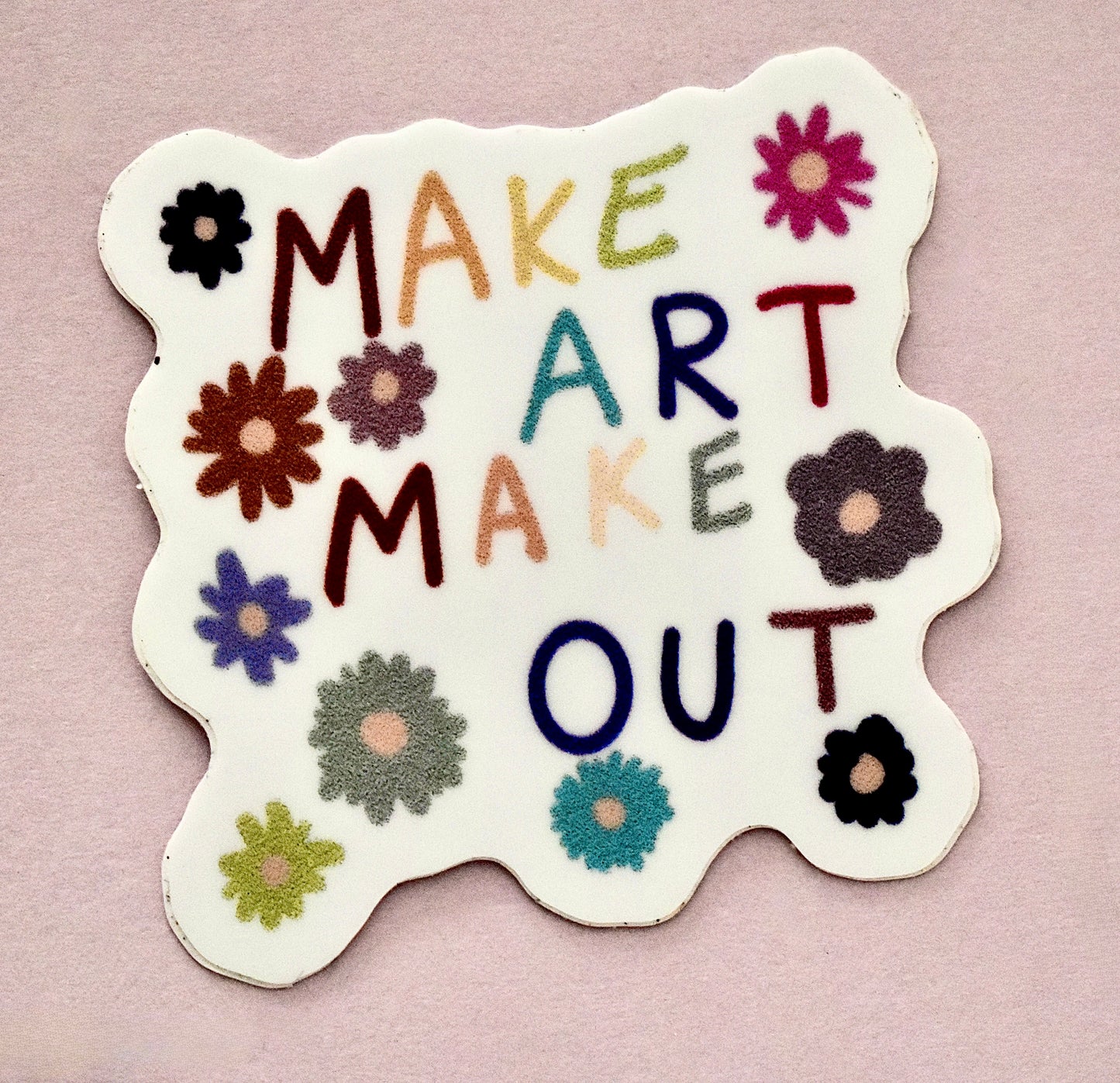 Make Art Make Out Sticker