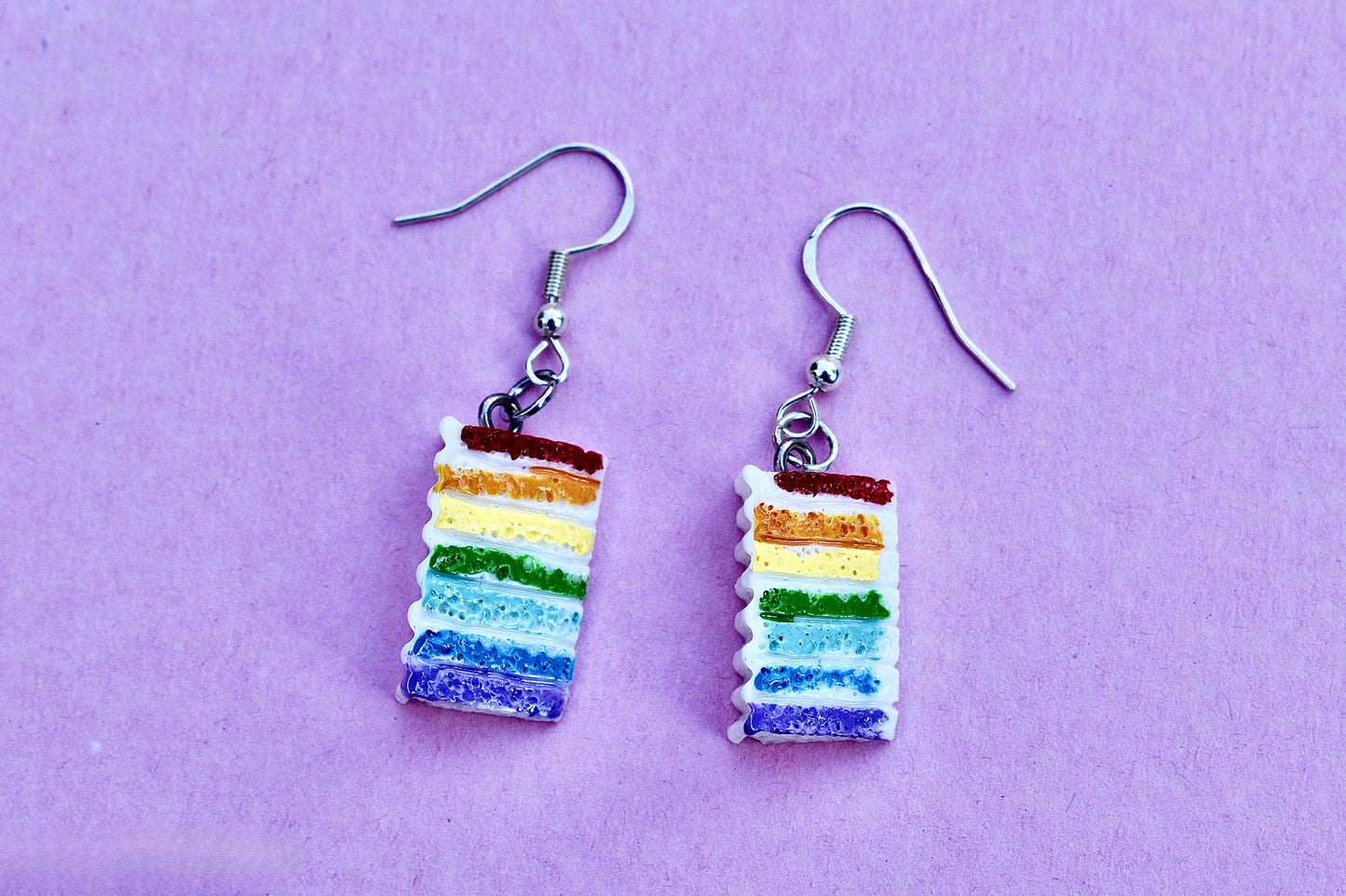 Rainbow Cake Earrings