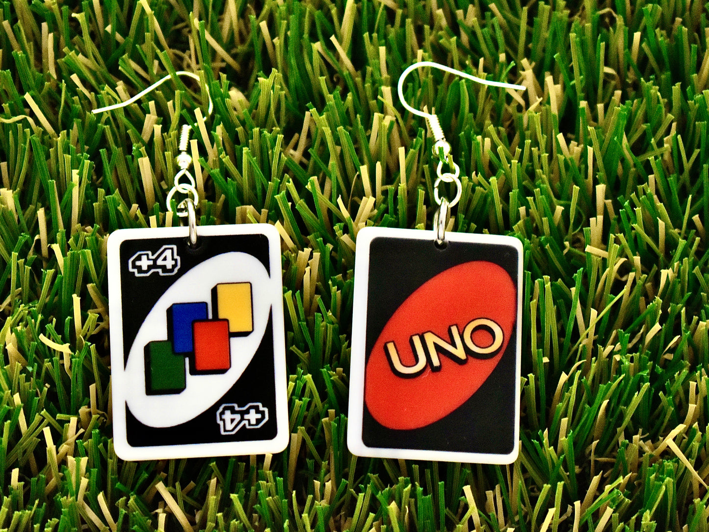 Plus 4 Card Earrings