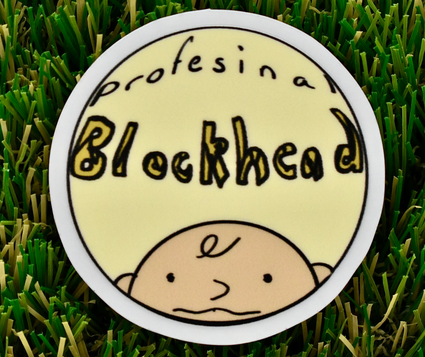 "Profesinal" Blockhead Sticker
