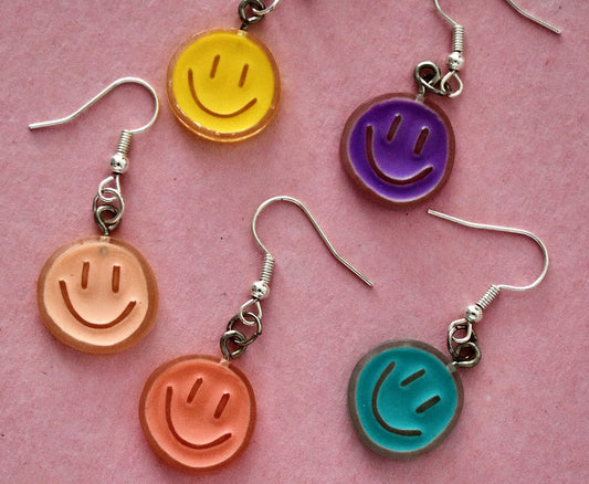Colourful Smiley Earrings