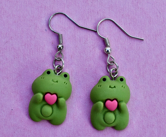 Loving Frog Earrings