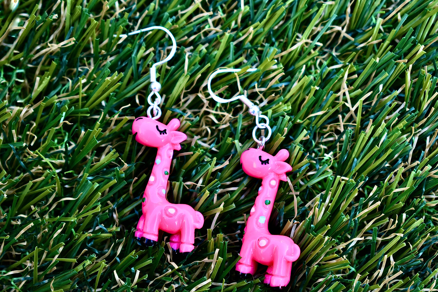 Pink Giraffe Earrings