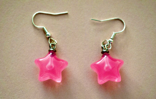 PInk Star Earrings