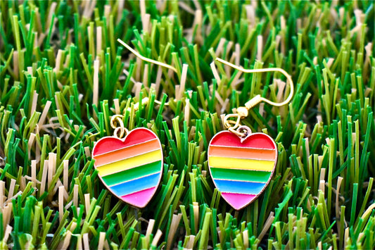 Rainbow Pride Heart Earrings