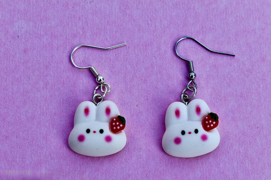 Strawberry Bunny Earrings