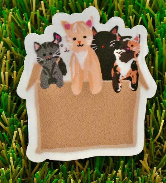 Kittens In A Box Sticker
