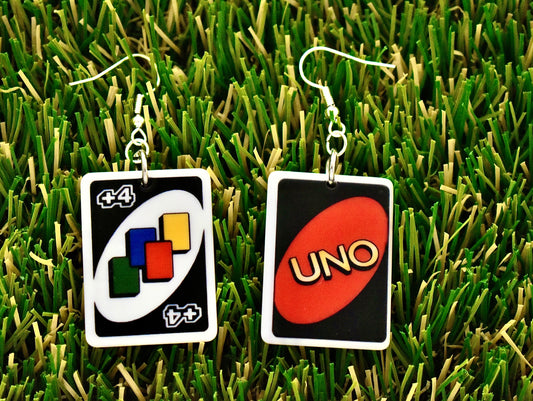 Plus 4 Card Earrings