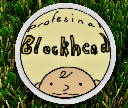 "Profesinal" Blockhead Sticker